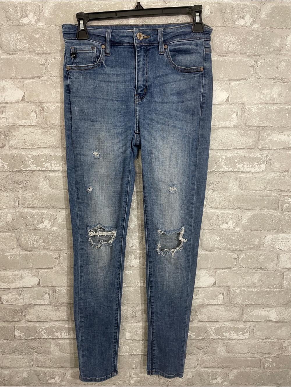 KanCan Distressed Medium Blue Skinny Jeans